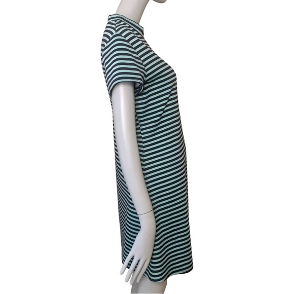 FREE PEOPLE Beach Striped Dress Navy Multi Knit Cover Up Short Sleeves Casual - Picture 7 of 14